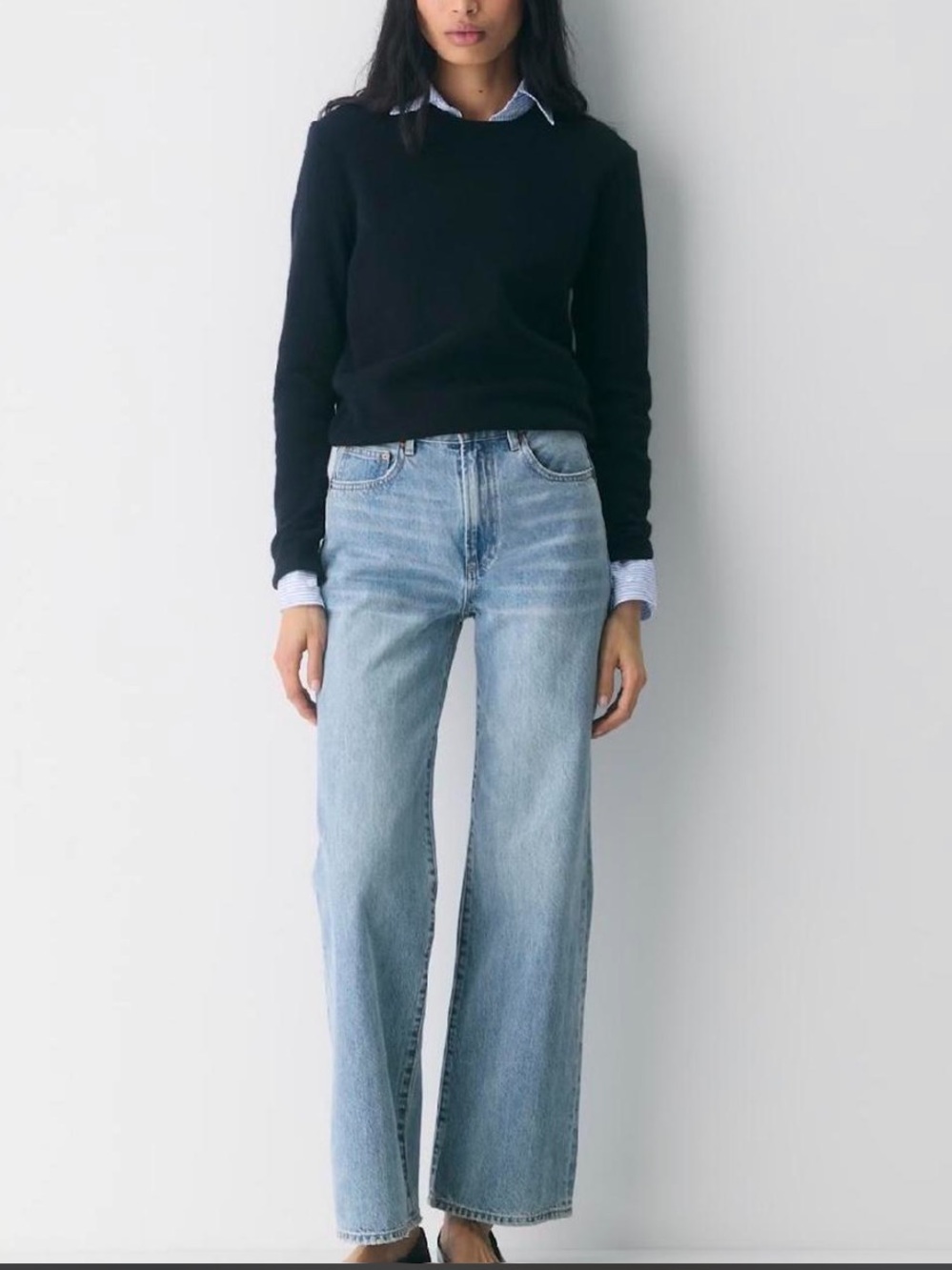 Denim Forum The Farrah High-Rise Wide Leg Jeans 28L size 29